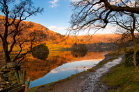 Rydal Water, late afternoon reflections, winter