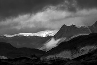 The Langdale Pikes in winter