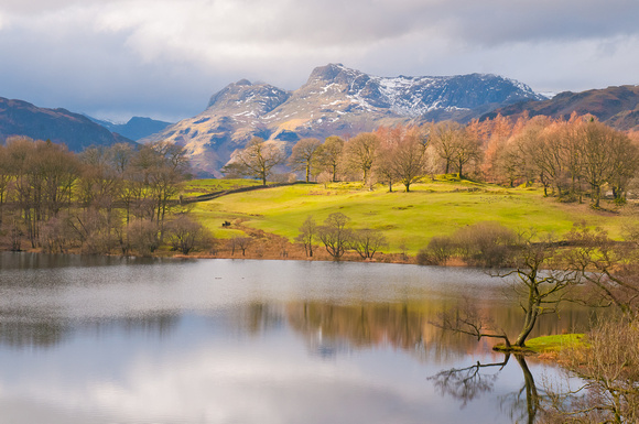 Loughrigg Tarn and Langdale Pikes